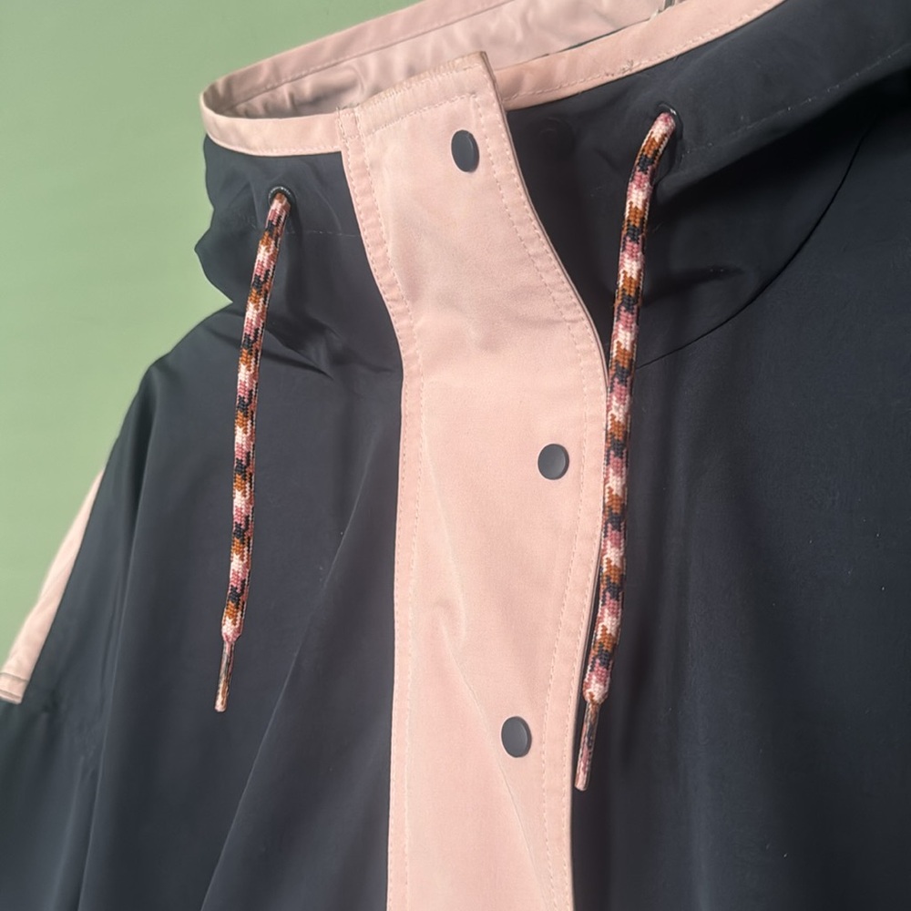 Kari Traa Women’s Waterproof Windbreaker anorak Jacket Navy and Pink Colorblock - Picture 5 of 9